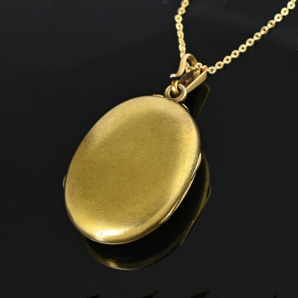 Tiffany & Co. Vintage 14 Karat Gold Oval Locket Pendant Necklace | Wilson's  Estate Jewelry